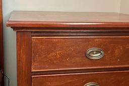 Cherry Finish 3 Drawer Bedside Chest