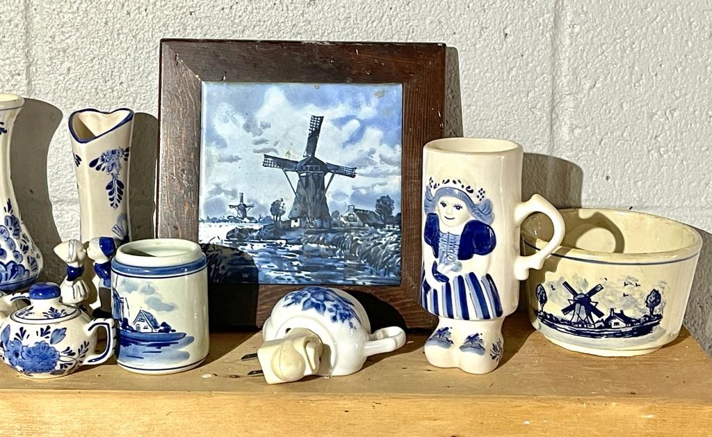 Beatrice Potter Figurines, Pyrex Coffee Cups & Delftware