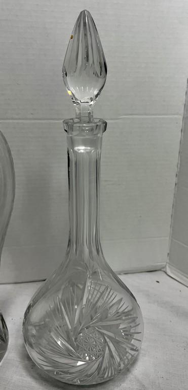 Lot Of 3 Cut Glass Decanters