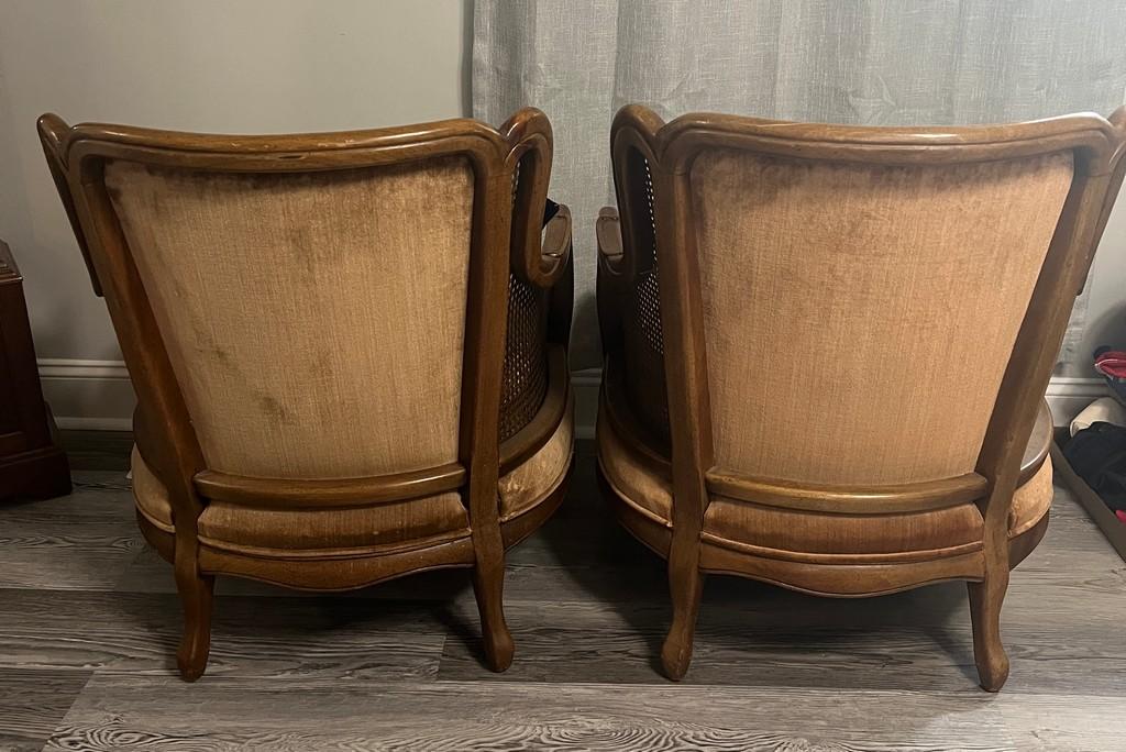 Pair Of French Provincial Wingback Armchairs