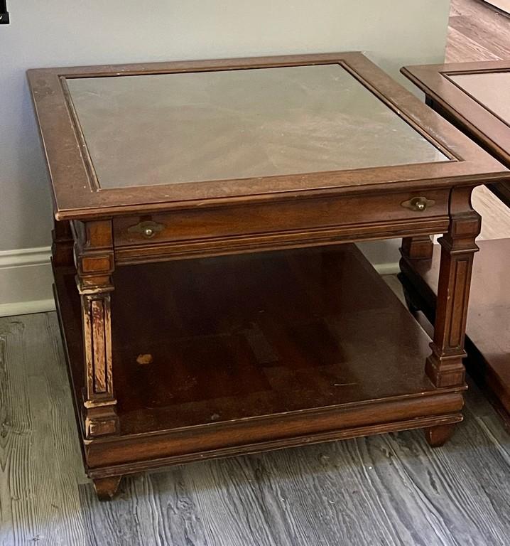 Pair Of Modern Square  End Tables