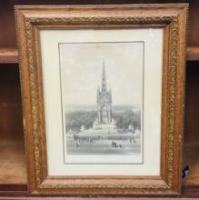 Framed 19th Century Steel Engraving Of "The Albert Memorial"