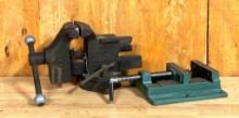 Littleston Vise #25 and Pittsburgh Four-Inch Drill Press Vise