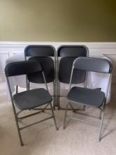 4 Emma & Oliver Premium Plastic Folding Chairs
