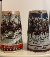 A lot of Vintage Budweiser Limited Edition Steins