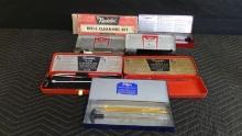 6 Old Cleaning Kits, Boxes & Rods only