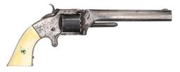 IVORY GRIPPED SMITH & WESSON NO. 2 ARMY REVOLVER
