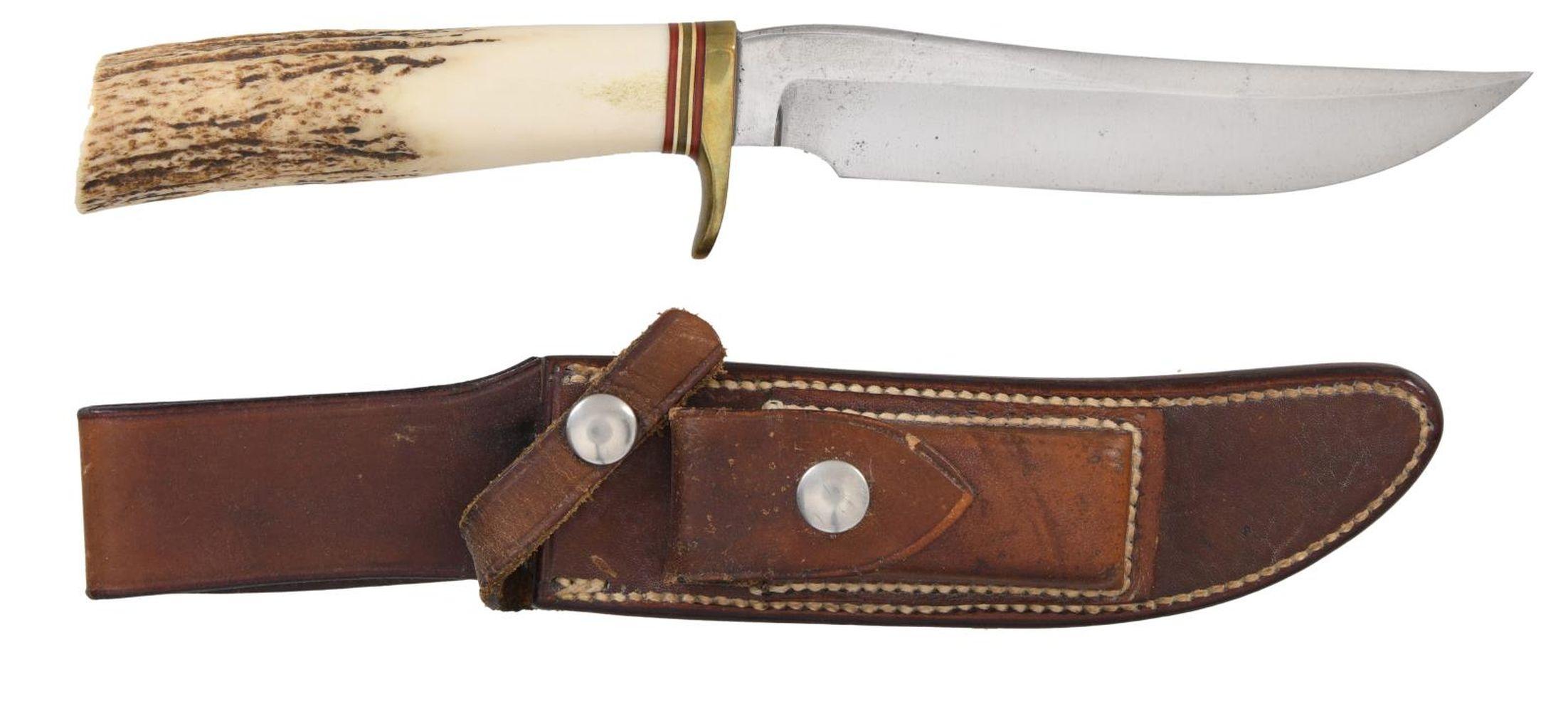 RANDALL MADE MODEL 3 - 6" KNIFE WITH SHEATH.