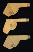 3 US NAVY MILLS WOVEN WEB REVOLVER HOLSTERS AS