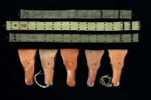 GROUPING OF US HOLSTERS & PISTOL BELTS.