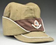 WWII GERMAN RAD OFFICER’S “ROBIN HOOD” CAP.