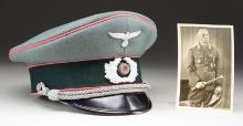 WWII GERMAN PANZER OFFICER’S VISOR CAP & ROMMEL