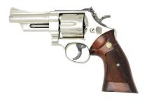 SMITH & WESSON NICKEL PLATED MODEL 27-2 REVOLVER.