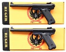 CONSECUTIVE PAIR OF RUGER MK II TARGET SEMI-AUTO