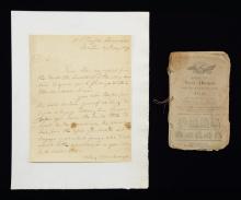 COMMODORE ISAAC HULL AUTOGRAPH LETTER & 1815
