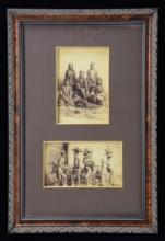 PAIR OF NATIVE AMERICAN ALBUMEN PHOTOGRAPHS FINELY
