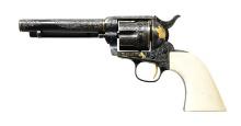 BEAUTIFULLY ENGRAVED  GOLD INLAID COLT BLACK