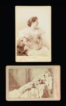 PAIR OF SCARCE CABINET CARD PHOTOS OF LILLY