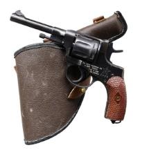RUSSIAN MODEL 1895 REVOLVER, HOLSTER, AND AMMO.