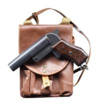 CZECH VZ.44 26.5MM FLARE PISTOL WITH LEATHER BAG.
