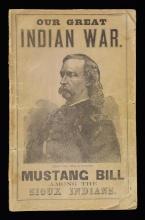 RARE INDIAN WAR PAMPHLET "MUSTANG BILL AMONG THE