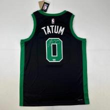 Autographed/Signed Jayson Tatum Boston Celtics Black Authentic Swingman Jersey Fanatics COA