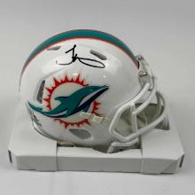 Autographed/Signed Tyreek Hill Miami Dolphins Mini Football Helmet Beckett BAS COA