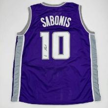 Autographed/Signed Domantas Sabonis Sacramento Purple Basketball Jersey Beckett BAS COA