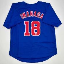 Autographed/Signed Shota Imanaga Chicago Blue Baseball Jersey Beckett BAS COA