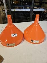 2 - 10" Extra Large Plastic Funnels