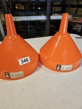 2- 10" Extra Large Plastic Funnels