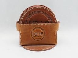(6) Pc. Remington 1816 Leather Coaster Set