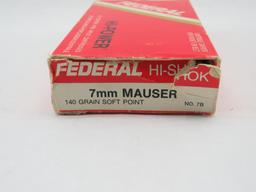 (21) 7mm Mauser Cartridges
