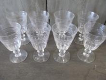 (8) Quality Cut Crystal Water Goblets