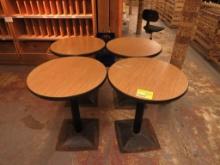 (4) 24" Diameter Bar Tables w/ (4) Asst. Chairs