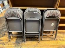 (10) Metal Upholstered Folding Chairs