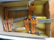 (3) Jorgensen 6" Bar Clamps