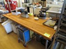 Butcher Block Style Work Table