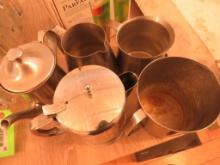 (4) SS Gravy Boats and Creamers