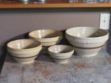 (4) Antique Stoneware Bowls