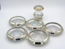 (6) Frank Whiting Sterling Silver Rimmed Articles