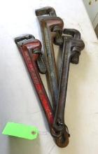 (3) Ridgid Pipe Wrenches