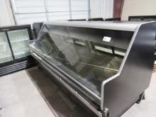 8FT STRUCTURAL CONCEPTS GMG8 SLANT-GLASS SERVICE MEAT CASE WITH ENDS (TOP & BOTTOM COILS)