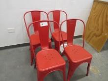 NEW RED CAFE CHAIRS