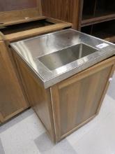 26X23 CABINET WITH S/STEEL TOP, DRAIN, RESERVOIR