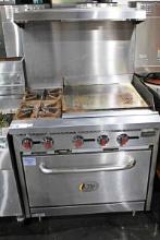 CPG 3' GAS 2-EYE BURNER W/ FLAT GRILL AND OVEN