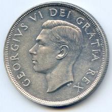 Canada 1949 silver dollar Newfoundland AU/UNC