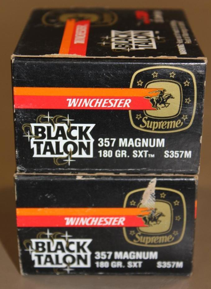 35 Rounds Winchester Supreme Black Talon 357 Magnum Ammunition