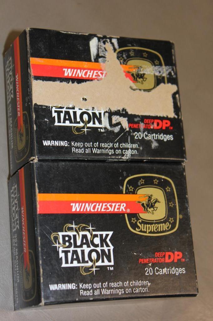 35 Rounds Winchester Supreme Black Talon 357 Magnum Ammunition