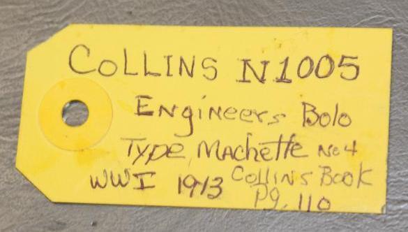 Collins WWI N1005 Engineer's Bolo Machete No. 4
